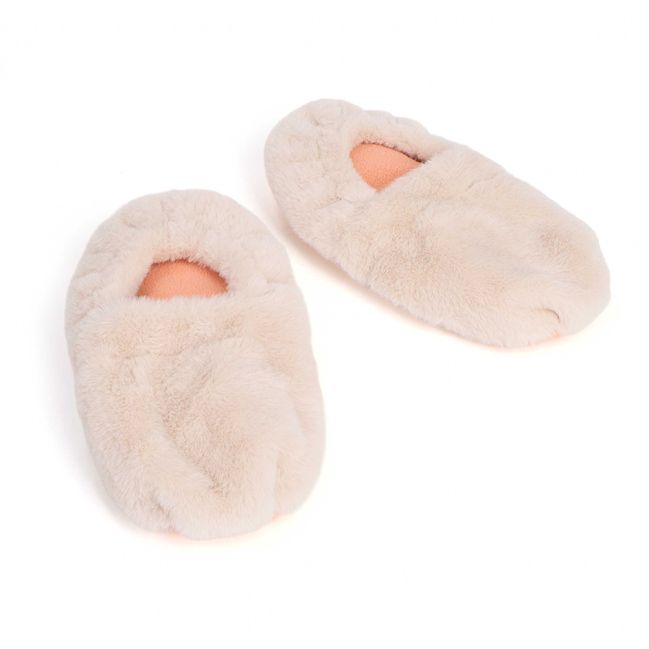 Chaussons chauffants fausse fourrure