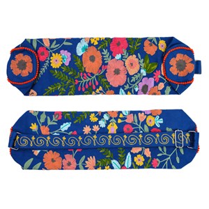 Sac de yoga brodé Bleu