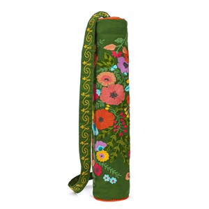 Sac de yoga brodé Vert