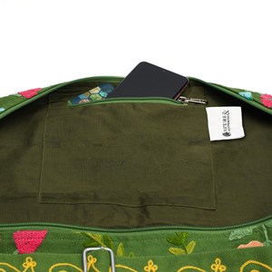 Sac de yoga brodé Vert