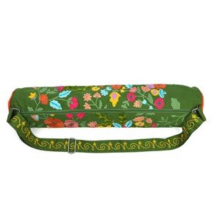 Sac de yoga brodé Vert