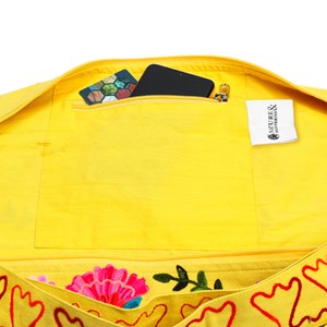Sac de yoga brodé Jaune