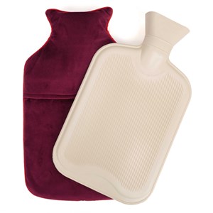 Bouillotte velours recyclé rouge