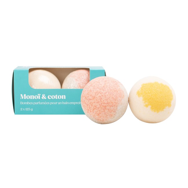 Duo boules de bain monoï coton