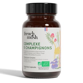 Gélules complexe 5 champignons vitalité, digestion, immunité French Mush
