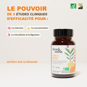 Gélules extrait de Lion's Mane humeur, mémoire, concentration French Mush