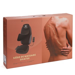 Siège de massage shiatsu chauffant dos complet 4 têtes rotatives détente ciblée