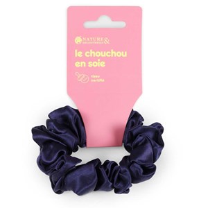 Chouchou pure soie certifiée Bleu marine