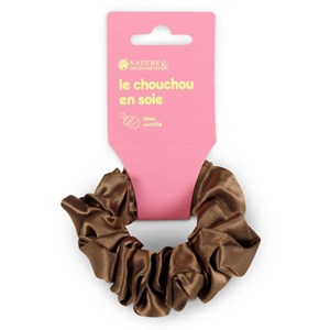 Chouchou pure soie certifiée Marron