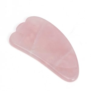 Gua sha cranté visage sculpte lisse et raffermit la peau en pierre naturelle Quartz rose