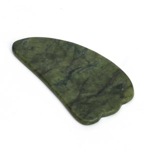 Gua sha cranté visage sculpte lisse et raffermit la peau en pierre naturelle Jade
