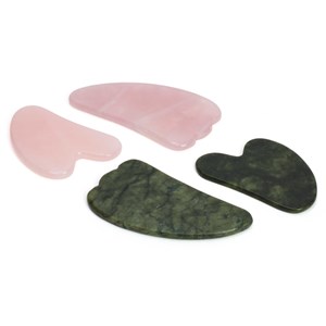 Gua sha cranté visage sculpte lisse et raffermit la peau en pierre naturelle Jade