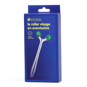 Masseur roll-on visage éclat lissant et sculptant en pierre aventurine