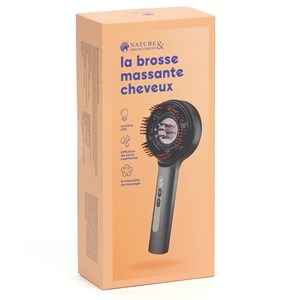 Brosse massante électrique LED rechargeable avec réservoir pour soin capillaire