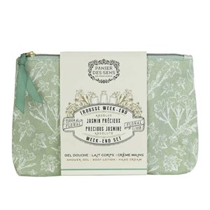 Trousse de voyage Jasmin précieux douche lait corps crème main Panier des Sens