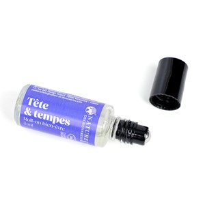 Roll-on relaxant tête et tempes à l'huile essentielle de menthe poivrée bio 5 ml