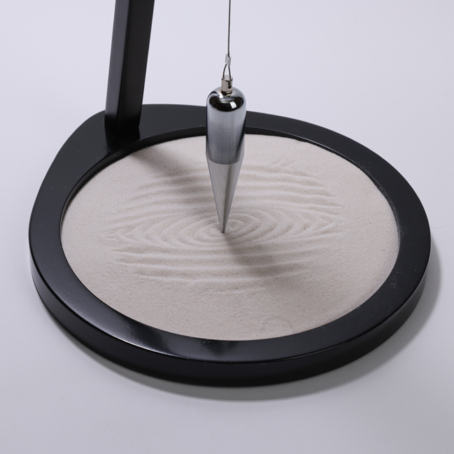 Pendule à Sable Décoratif En Métal PLAFOPE – 39 X 16 X 14 Cm, Noir, Pour Bureau Ou Salon