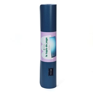 Tapis de yoga antidérapant 5 mm pour pilates étirements relaxation et fitness Bleu