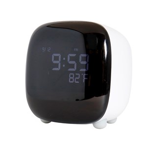 Réveil compact rechargeable 3 alarmes veilleuse température écran LED Naeo