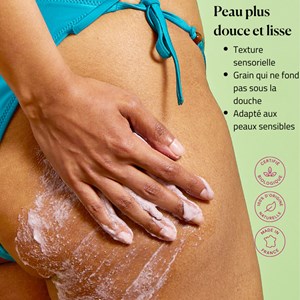 Gommage hydratant régénérant fesses jambes bio Made in France 125 ml Mymosa