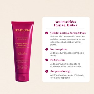 Gommage hydratant régénérant fesses jambes bio Made in France 125 ml Mymosa