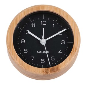 Réveil Neat Karlsson noir en bambou Rond