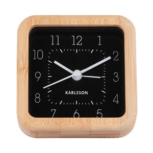Réveil Neat Karlsson noir en bambou Carré