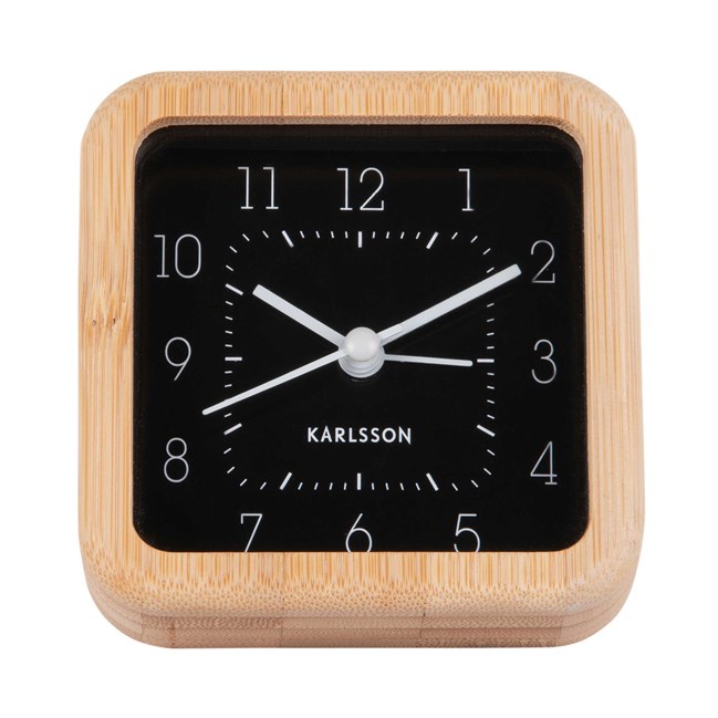 Réveil Neat Karlsson noir en bambou