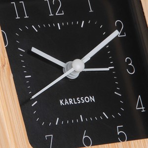 Réveil Neat Karlsson noir en bambou Carré
