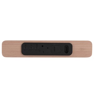Réveil Rétro Flat Karlsson affichage led chargeur à induction coque en bois Blanc