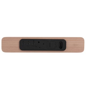 Réveil Rétro Flat Karlsson affichage led chargeur à induction coque en bois Gris
