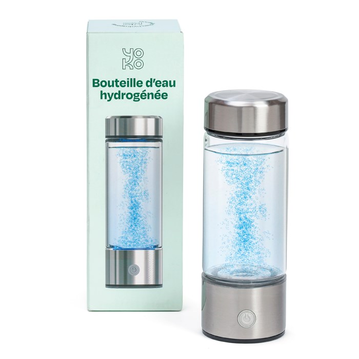 Bouteille d’eau à hydrogène pour une hydratation optimale en verre et inox