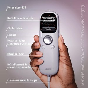 Masque LED visage CryoGlow Shark avec rafraîchissement du contour des yeux