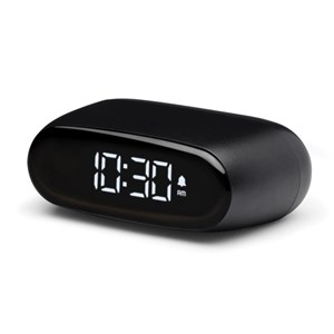 Mini réveil Lexon Minut commande tactile batterie rechargeable Noir