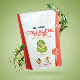 Collagène marin matcha et vitamine C beauté articulation anti-âge Nutri & Co