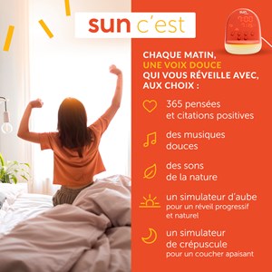 Morphée Sun réveil simulateur d'aube et crépuscule et citations inspirantes