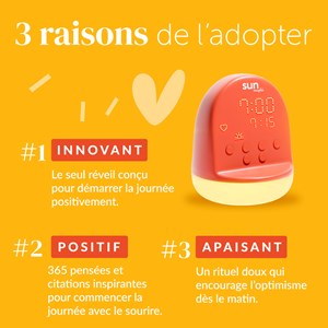 Morphée Sun réveil simulateur d'aube et crépuscule et citations inspirantes