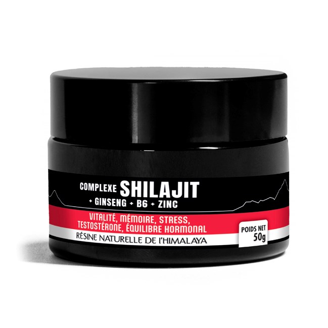 Complexe Shilajit de l’Himalaya & ginseng rouge de Corée vitamine B6 zinc