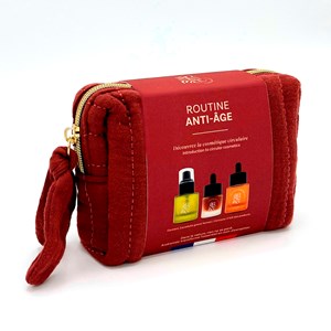 Trousse routine visage anti-âge 3 soins grand format made in France Andromée