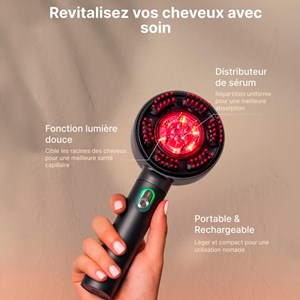 Brosse de massage cuir chevelu LED 3 en 1 rechargeable Renpho