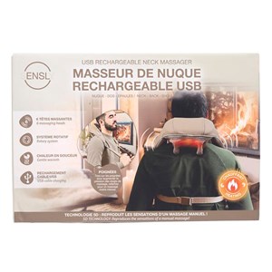 Masseur de nuque rotatif chauffant rechargeable USB Sensly