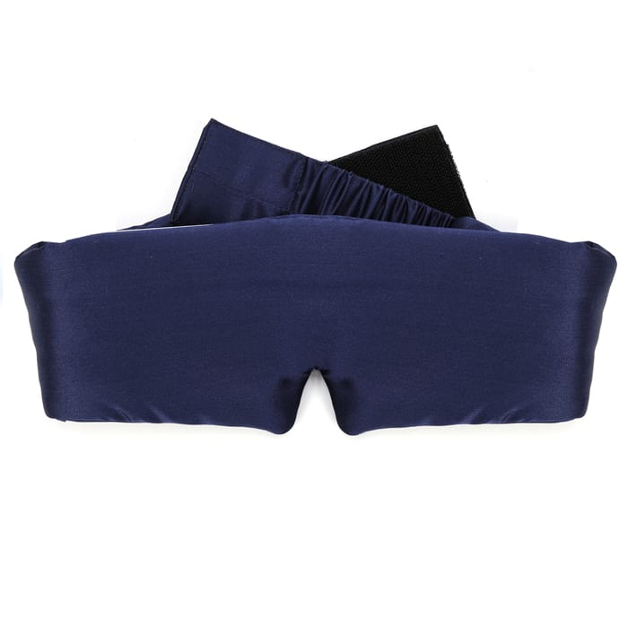 Masque de sommeil en soie de mûrier bleu marine