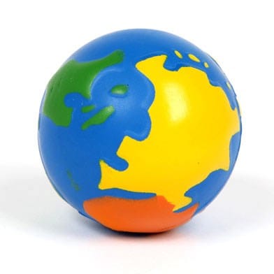 3x Boule anti-stress planète terre/globe/globe 7 cm - Balles anti-stress -  Produits