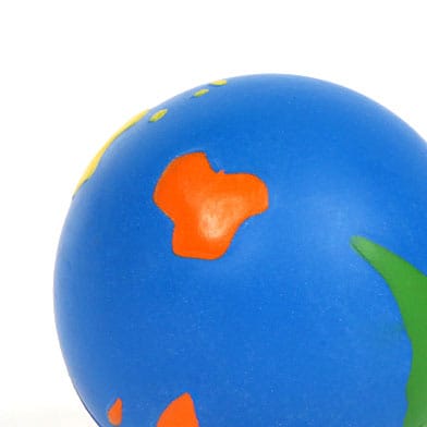 3x Boule anti-stress planète terre/globe/globe 7 cm - Balles anti