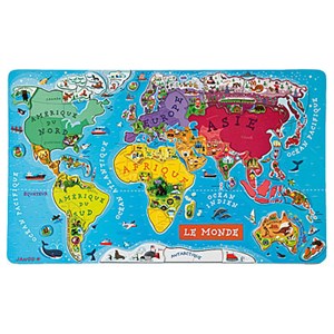 Carte du monde puzzle magnétique