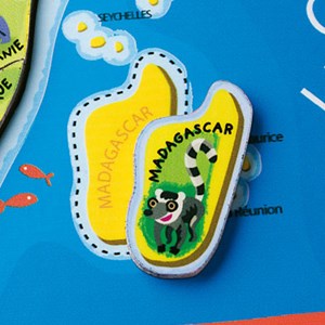 Carte du monde puzzle magnétique