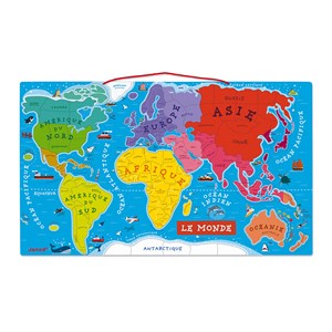 Carte du monde puzzle magnétique