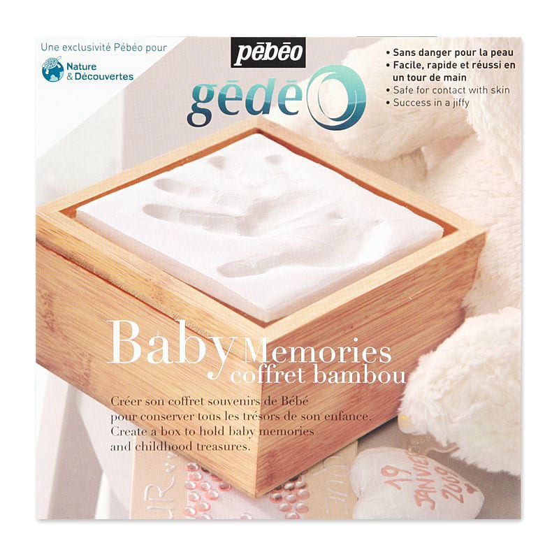 Boîte bambou pour empreintes de bébé (Pébéo) - Image 2