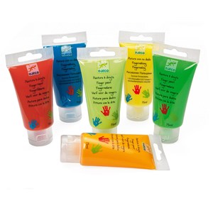 6 tubes peinture à doigts Djeco
