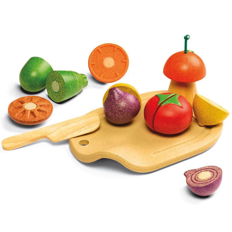 fruits et légumes en bois